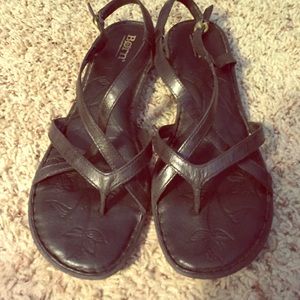 Strappy black sandals